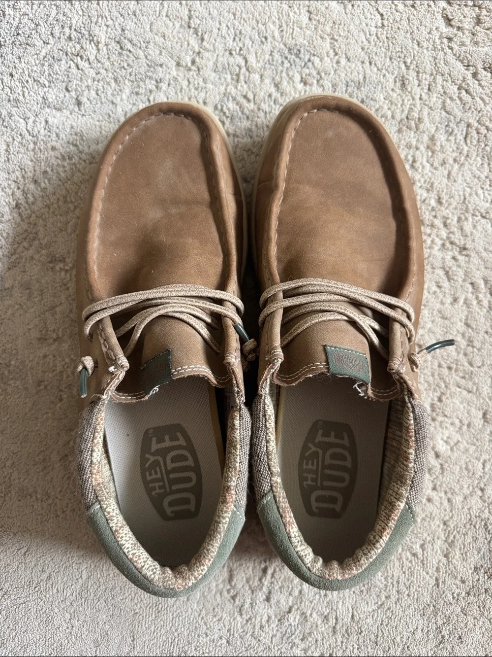 Hey Dude Brown Canvas Casual Slip-On Loafers